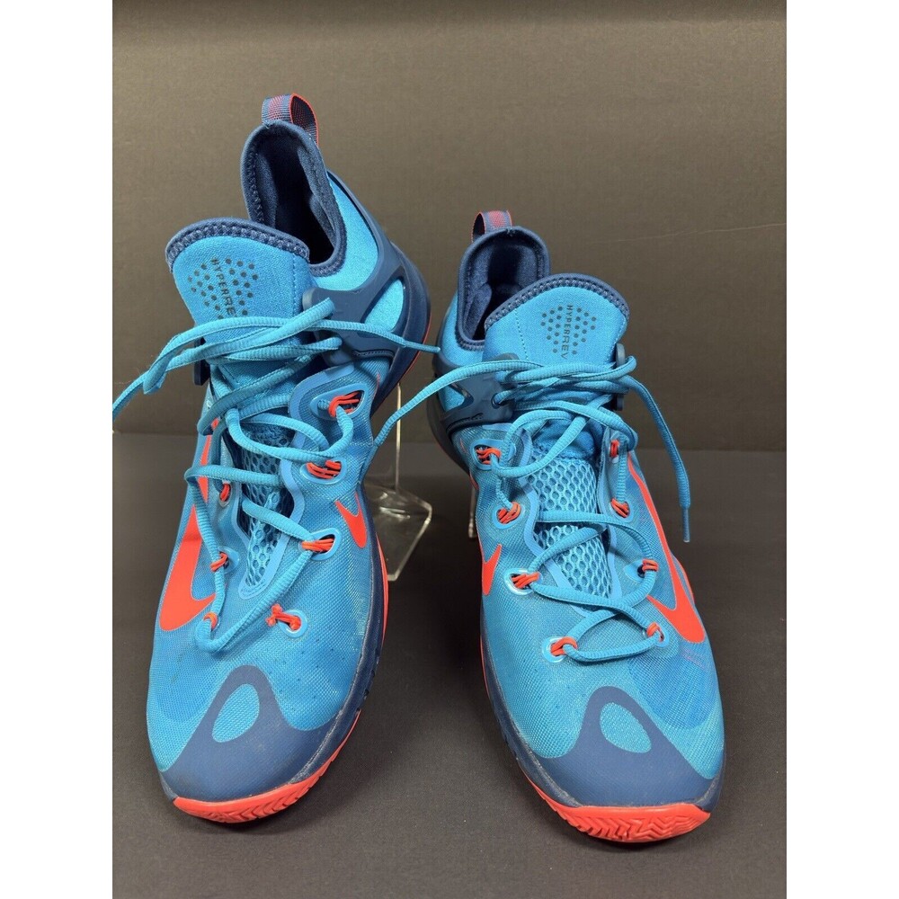 Nike Men’s Blue with Orange Accents Basketball Sneakers